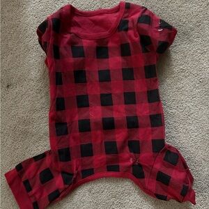 Dog (M) Red and Black Plaid pajamas